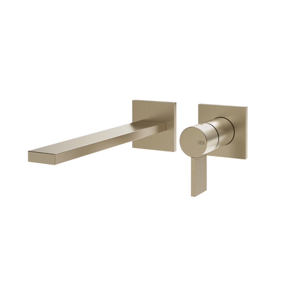 Смеситель для раковины, Gessi, Inverso Diamantato, цвет-Brass Brushed PVD
