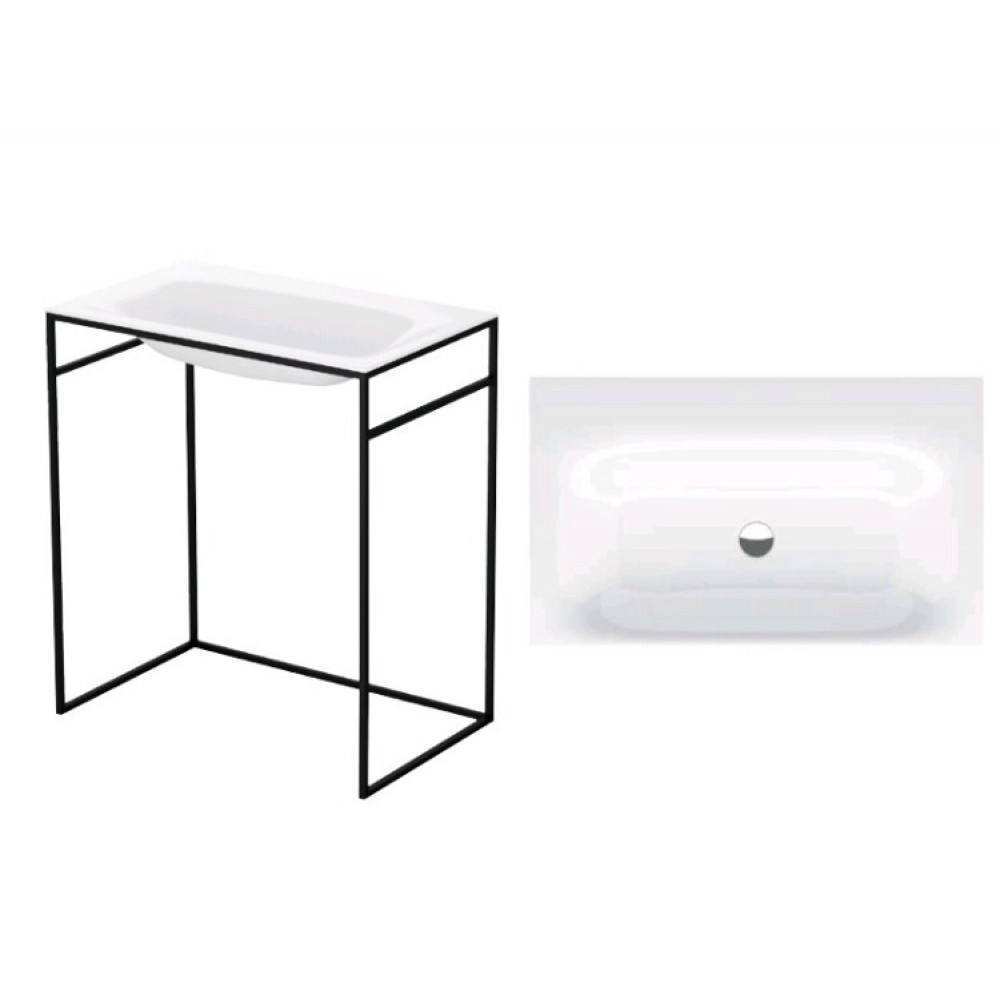 Раковина, Bette, BetteLux Shape, шгв 600*495*120, отверстия для смесителя-отсутствуют, BetteGlasur® Plus, цвет-белый