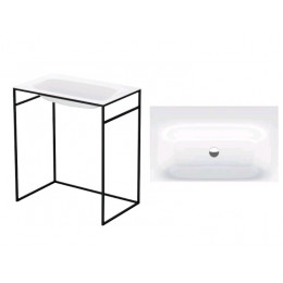 Раковина, Bette, BetteLux Shape, шгв 600*495*120, отверстия для смесителя-отсутствуют, BetteGlasur® Plus, цвет-белый