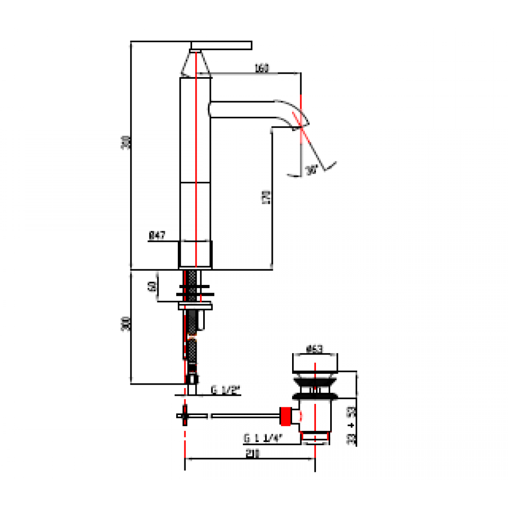 Смеситель для раковины, Nicolazzi, Flag, цвет-Antique Gold