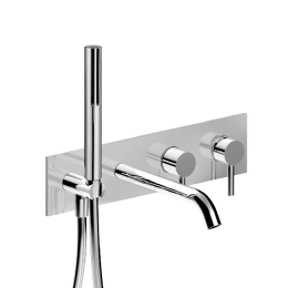 Смеситель для ванны и душа, Fantini, Nostromo, цвет-Matt British Gold PVD