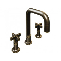 Смеситель для раковины, Gessi, Inciso, цвет-Copper Brushed PVD