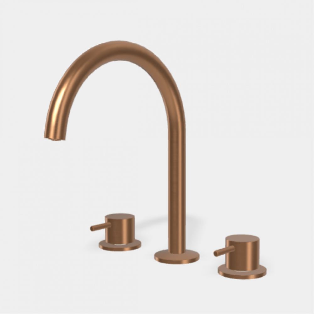 Смеситель для раковины, Fima Carlo Frattini, Spillo Up, цвет-бронза брашированная янтарная