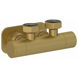 Вентиль, Сунержа, EU50, 2 х НГ G 3/4" / 2 х НГ G 3/4", угловой, скрытый, цвет-золото матовое