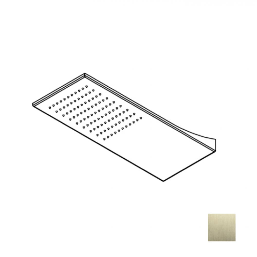Верхний душ, Ritmonio, 200*500, цвет-Brushed Champagne Stainless Steel PVD