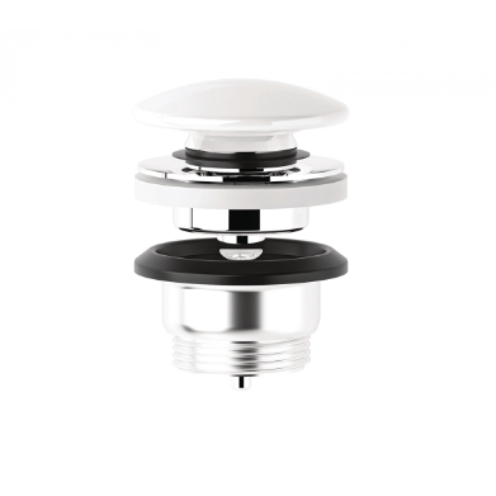 Донный клапан, Kludi, ROTEXA, для раковин, 1 1/4", цвет-белый