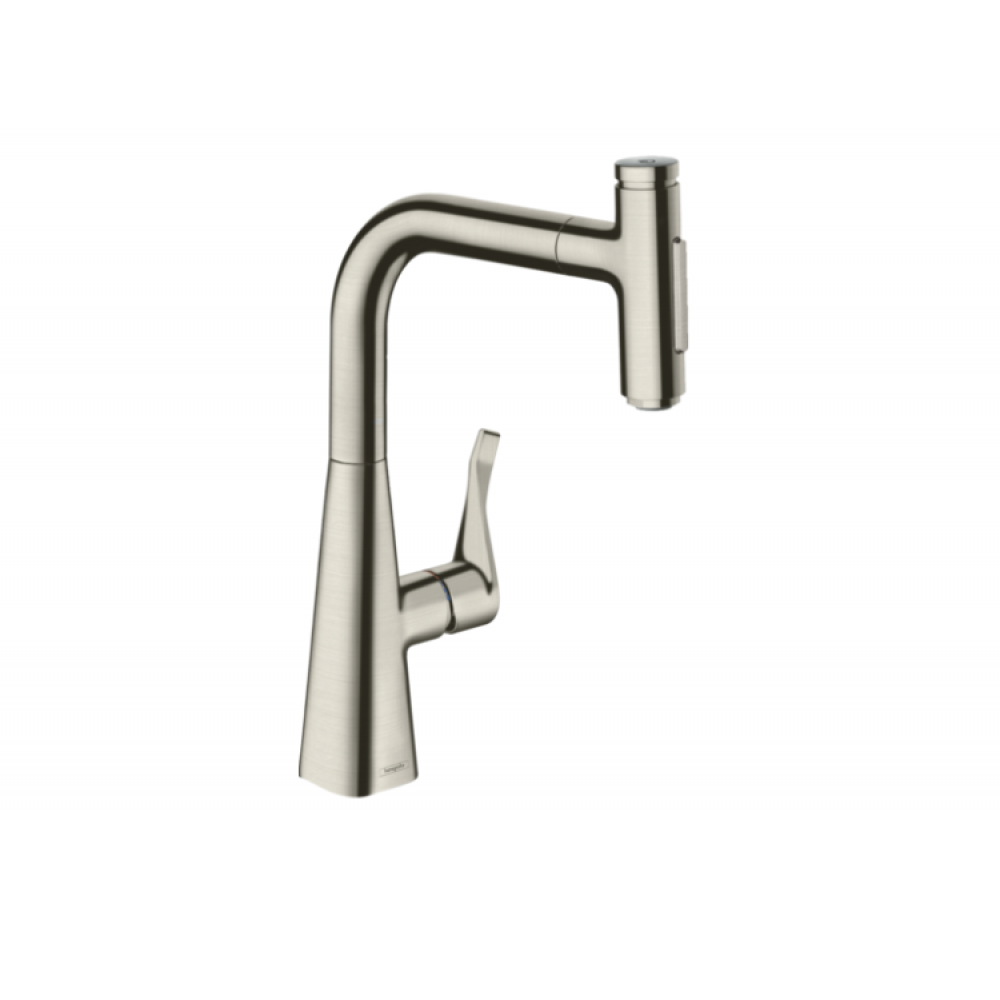 Смеситель для кухни, Hansgrohe, Metris Select M71, sBox, цвет-сталь