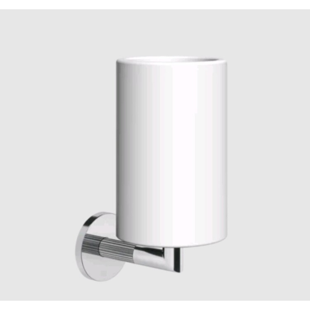 Стакан, Gessi, Ingranaggio, шгв 75*107*171, цвет-белый/хром