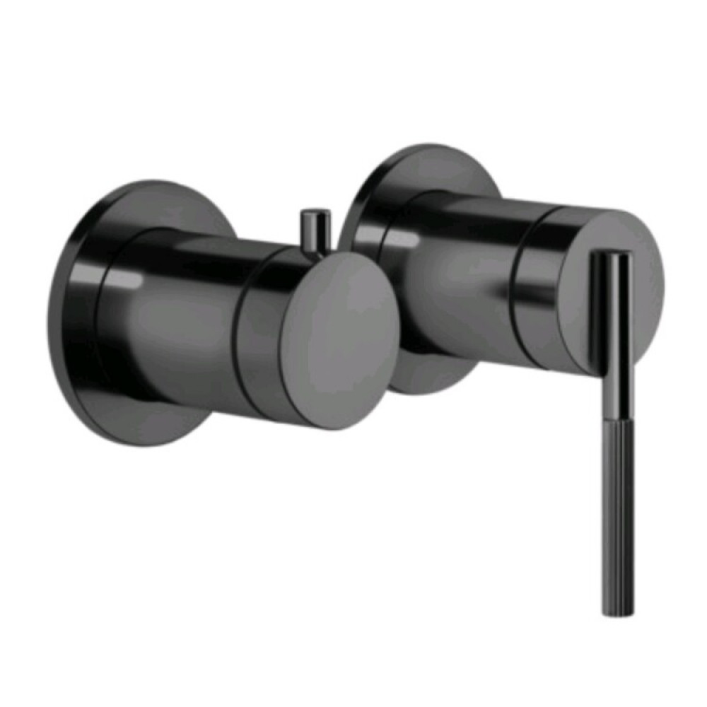 Смеситель для душа, Gessi, Ingranaggio, на 2 потребителя, цвет-Black Metal PVD