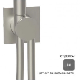 Шланговое подсоединение, Almar, Showers Accessories с держателем и шлангом, цвет-Brushed PVD Gun Metal (Товар заказной, возврату не подлежит)
