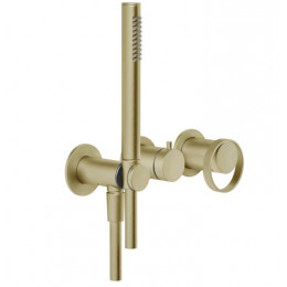 Смеситель для душа, Gessi, Anello, на 2 потребителя, цвет-Brushed Brass PVD