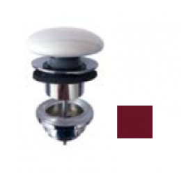 Донный клапан, Scarabeo, для раковин, 1 1/4", цвет-хром/Cherry
