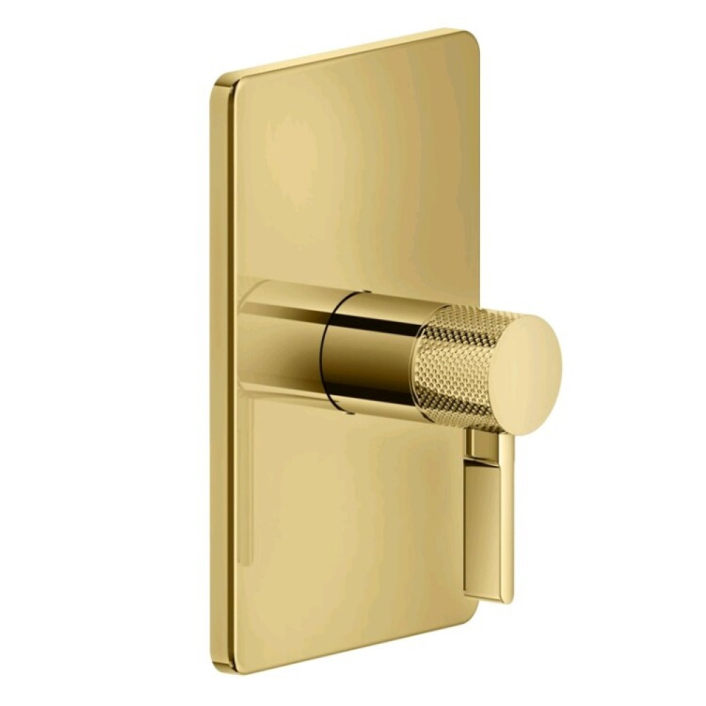 Смеситель для душа, Gessi, Inciso Bath&Shower, на 1 потребитель, цвет-Gold PVD