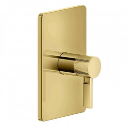 Смеситель для душа, Gessi, Inciso Bath&Shower, на 1 потребитель, цвет-Gold PVD