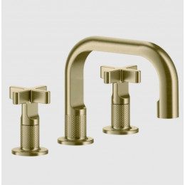 Смеситель для раковины, Gessi, Inciso, цвет-Brushed Brass PVD