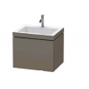 Тумба под раковину, Duravit, L-Cube, шгв 600*480*500, раковина-в комплекте, цвет-фланелево-серый шелковисто-матовый