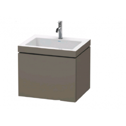 Тумба под раковину, Duravit, L-Cube, шгв 600*480*500, раковина-в комплекте, цвет-фланелево-серый шелковисто-матовый