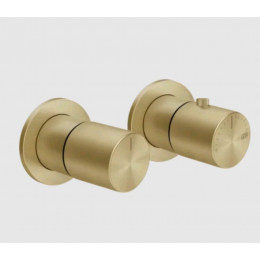 Смеситель для душа, Gessi, Habito Bath-Shower, на 3 потребителя, цвет-Brushed Brass PVD