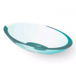 Раковина, DEA Design, Countertop basin, шгв 600*350*105, отверстия для смесителя-отсутствуют, цвет-Lake Water Blue