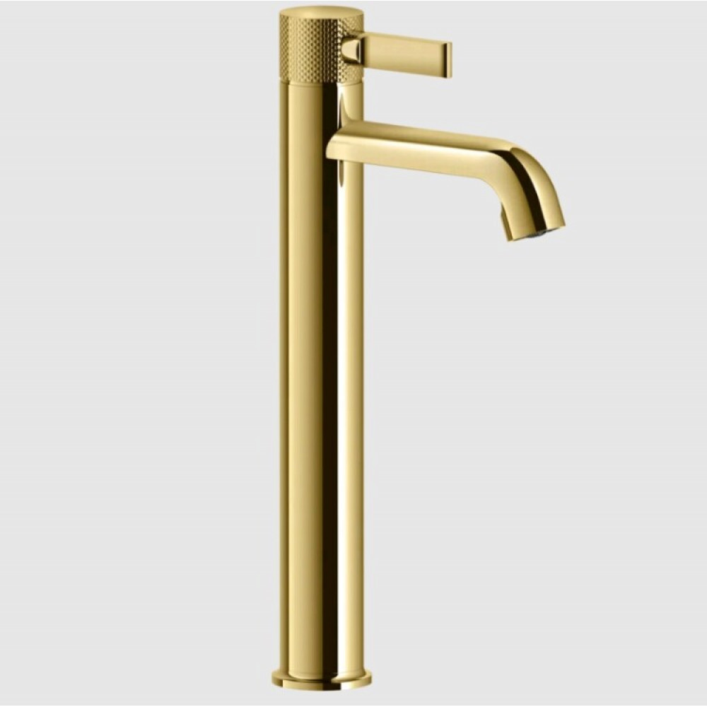Смеситель для раковины, Gessi, Inciso, цвет-Gold PVD