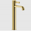 Смеситель для раковины, Gessi, Inciso, цвет-Gold PVD