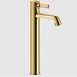 Смеситель для раковины, Gessi, Inciso, цвет-Gold PVD