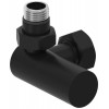 Вентиль, Сунержа, 3D, G 1/2" НР х G 3/4" НГ, левый, цилиндр, цвет-чёрный матовый