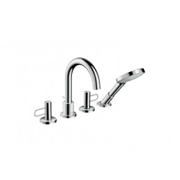 Смеситель для ванны и душа, Hansgrohe, Axor Uno, цвет-шлифованный черный хром