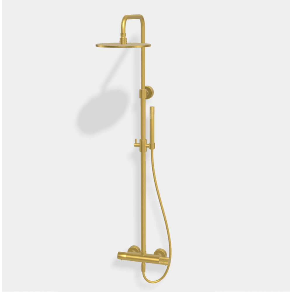 Душевая стойка, Fima Carlo Frattini, Shower column, X COLLECTION, цвет-брашированное золото