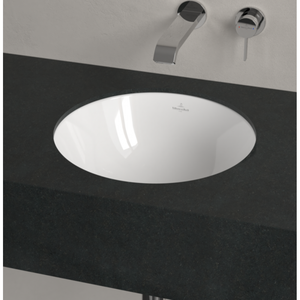 Раковина, Villeroy&Boch, Loop&Friends, шгв 380*380*210, отверстия для смесителя-отсутствуют, цвет-альпийский белый