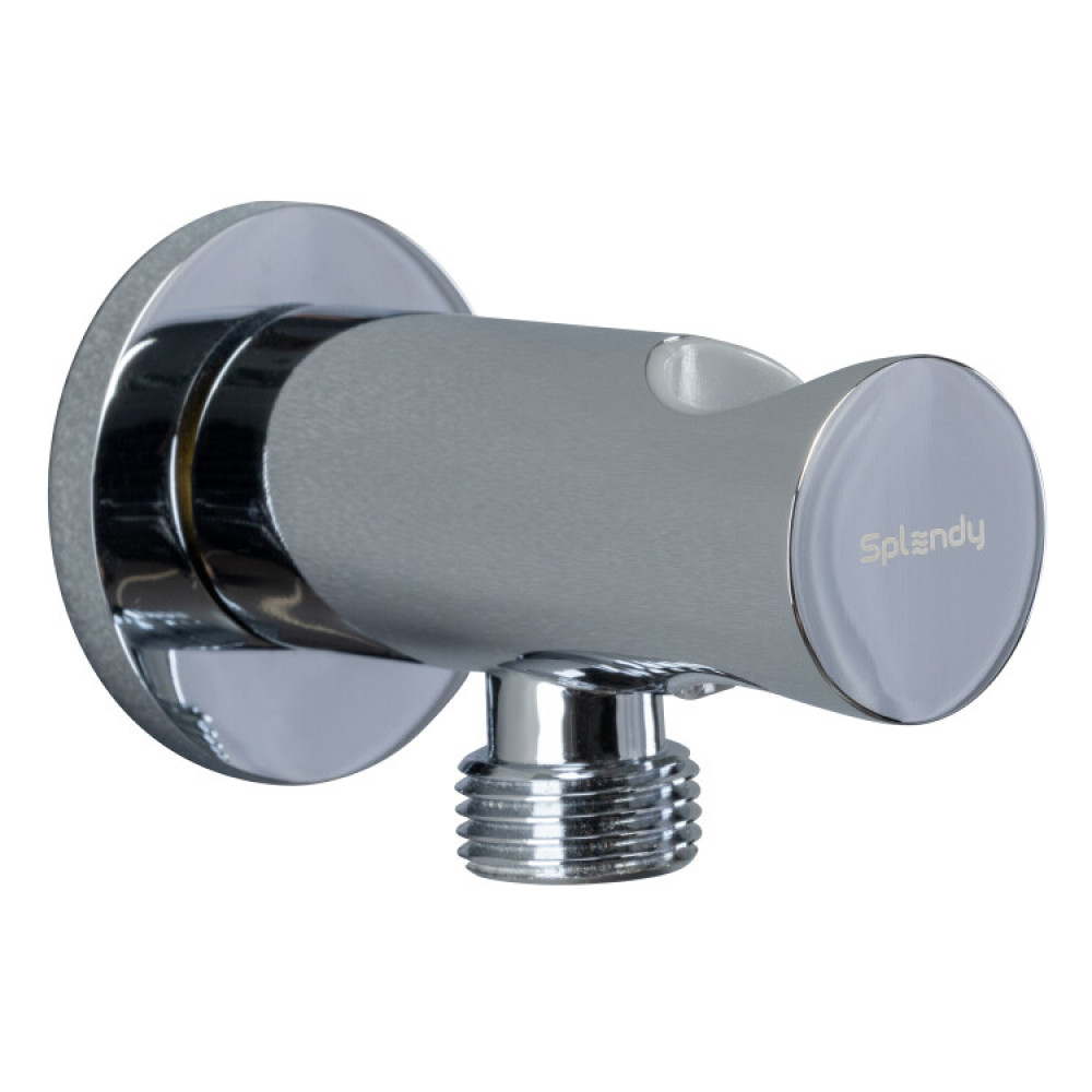 Шланговое подсоединение, Splendy, круглый отражатель, с держателем, цвет-хром