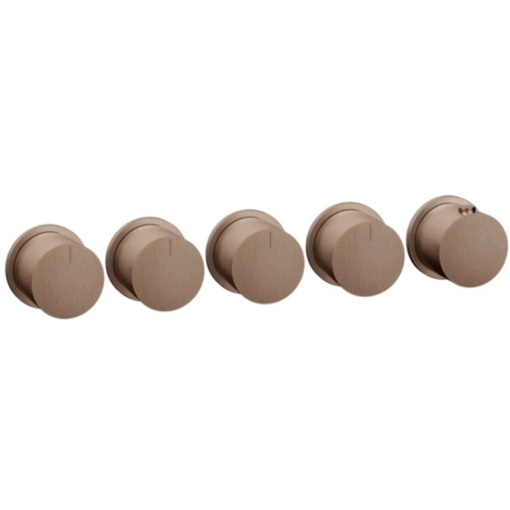 Смеситель для душа, Gessi, Anello, на 4 потребителя, цвет-Copper Brushed PVD