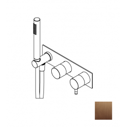 Смеситель для ванны и душа, Ritmonio, Diametro35 Inox, цвет-Brushed Copper Stainless Steel PVD