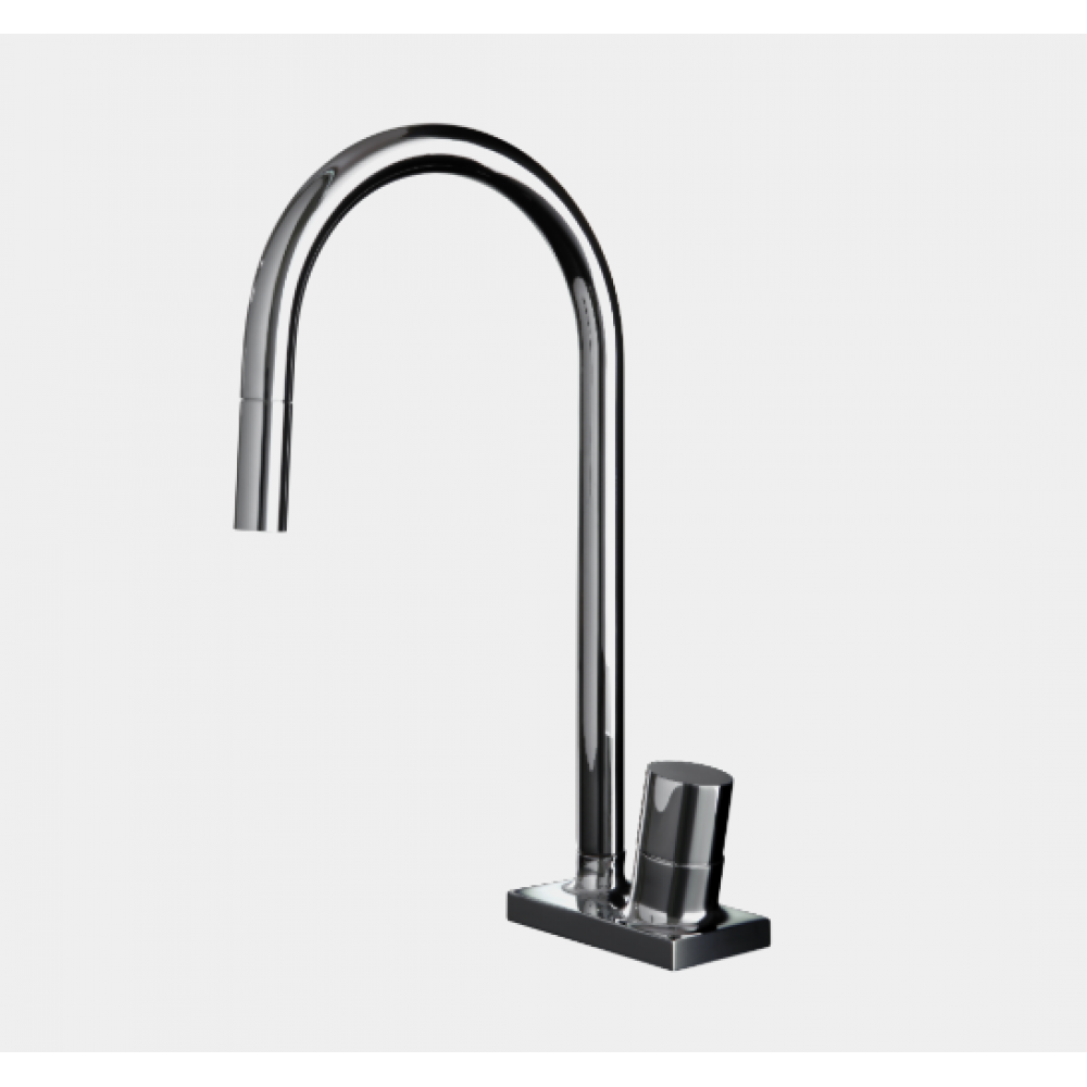 Смеситель для кухни, Fima Carlo Frattini, Kitchen, Fluid, цвет-белый матовый