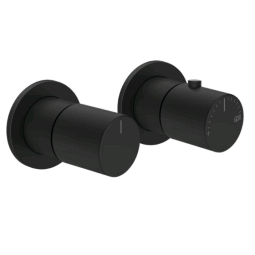 Смеситель для душа, Gessi, Habito Unito, на 2 потребителя, цвет-черный матовый