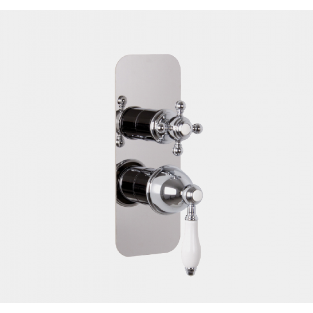 Смеситель для душа, Fima Carlo Frattini, Herend, на 2/3 потребителя, цвет-античная бронза/белый