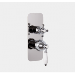 Смеситель для душа, Fima Carlo Frattini, Herend, на 2/3 потребителя, цвет-античная бронза/белый