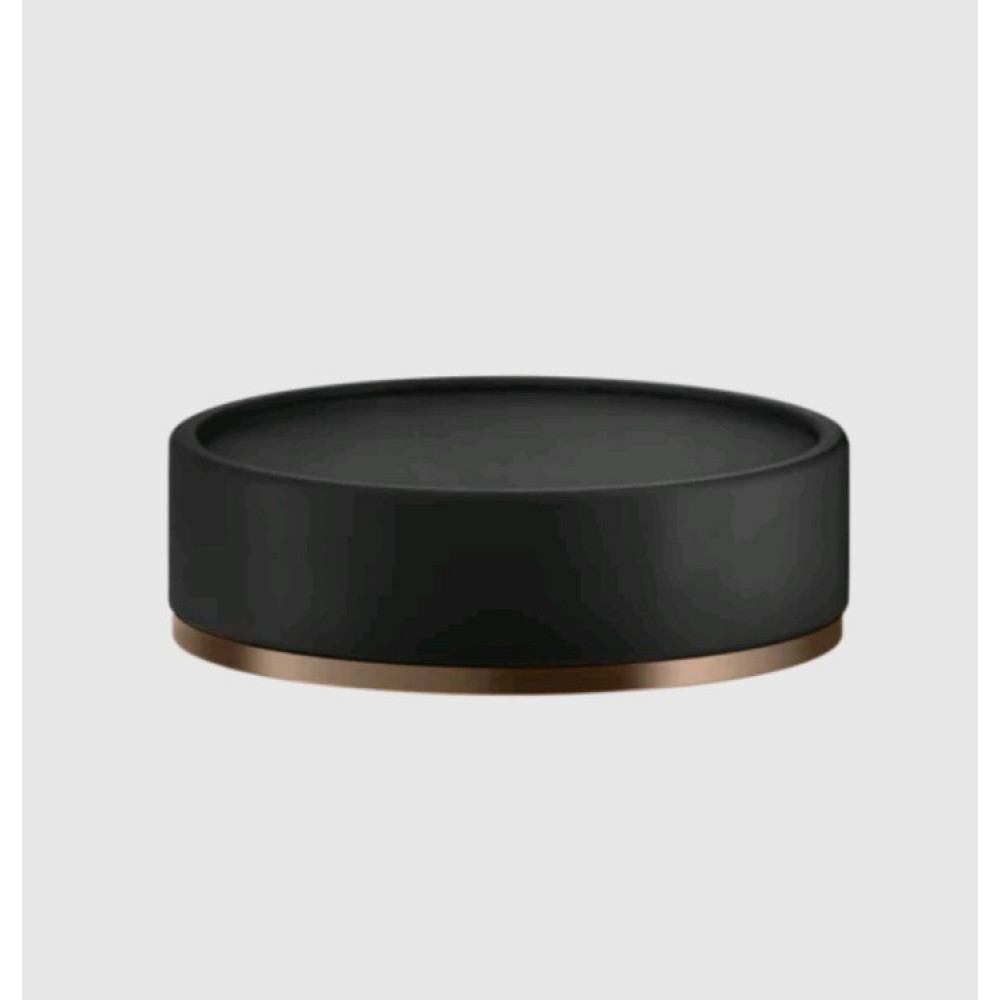 Мыльница, Gessi, Inciso, шгв 115*115*35, цвет-чёрный/Copper Brushed PVD