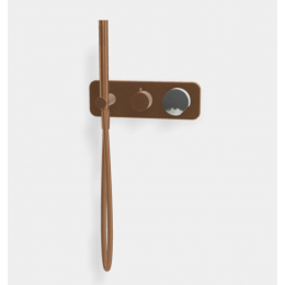 Смеситель для душа, Fima Carlo Frattini, So, на 2 потребителя, цвет-бронза брашированная янтарная