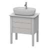 Тумба под раковину, Duravit, Luv, шгв 688*450*743, раковина-необходимо заказать, цвет-скандинавский белый шелковисто-матовый