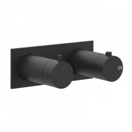 Смеситель для душа, Gessi, 316 Bath-Shower, на 2 потребителя, цвет-черный матовый