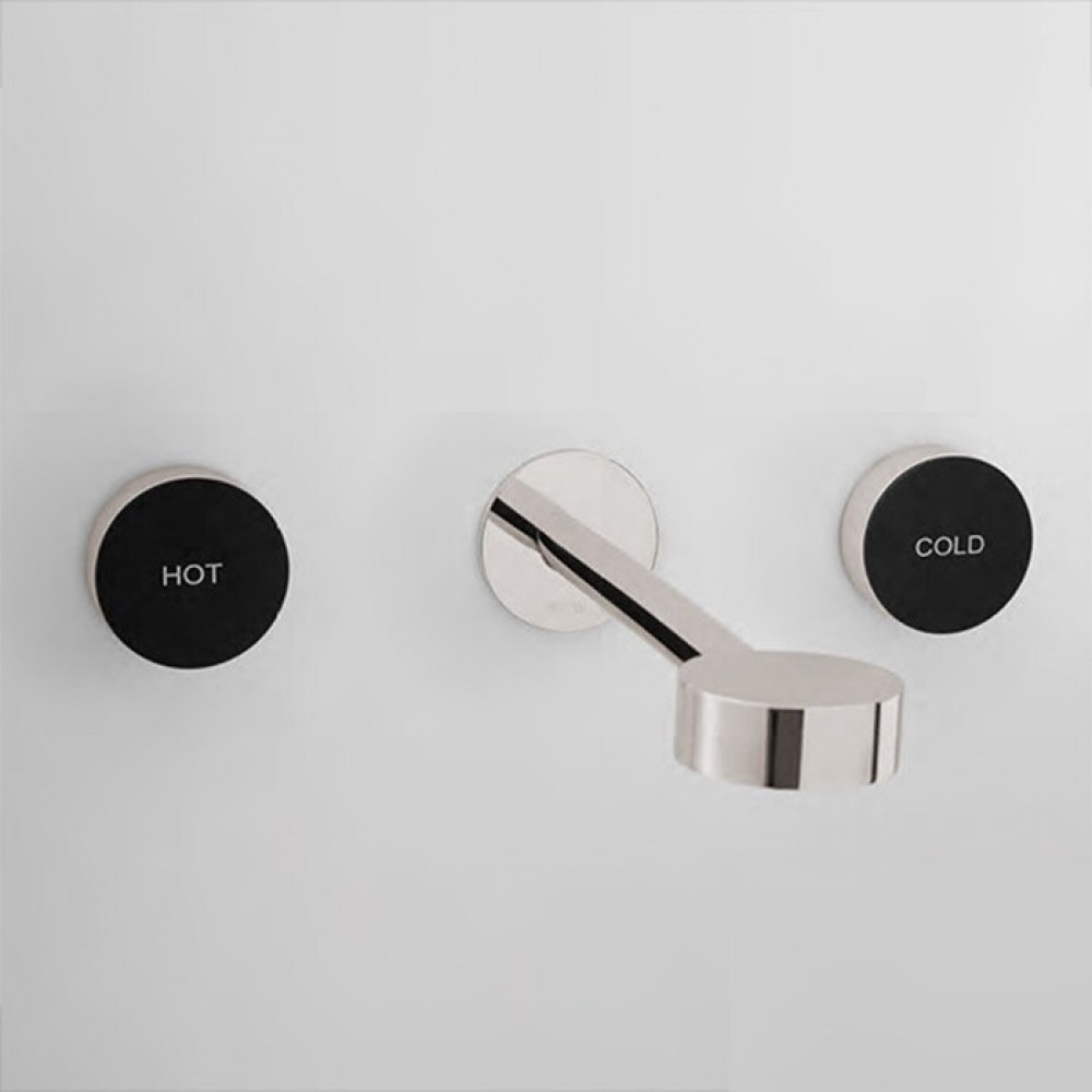 Смеситель для раковины, Cisal, Slim, цвет-Polished Nickel/Night Black