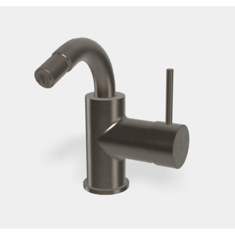 Смеситель для биде, Fima Carlo Frattini, Spillo Up, цвет-хром черный брашированный