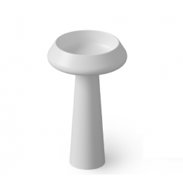 Раковина, DEA Design, Pedestal Basin, шгв 545*545*900, отверстия для смесителя-отсутствуют, цвет-белый матовый