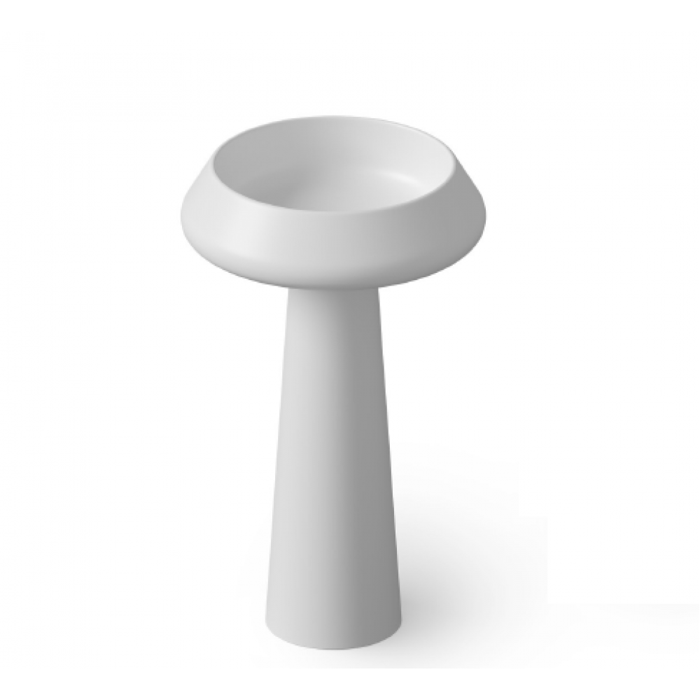 Раковина, DEA Design, Pedestal Basin, шгв 545*545*900, отверстия для смесителя-отсутствуют, цвет-белый матовый