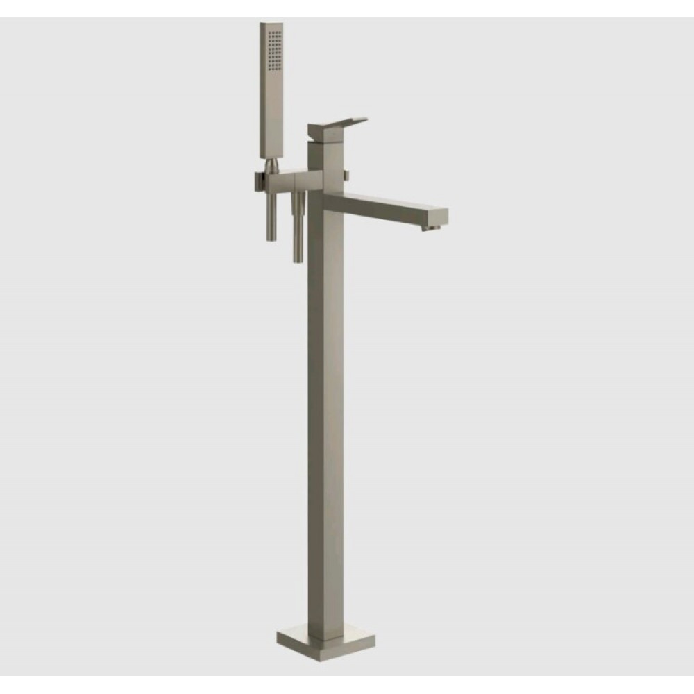 Смеситель для ванны и душа, Gessi, Rettangolo K, цвет-Finox Brushed Nickel