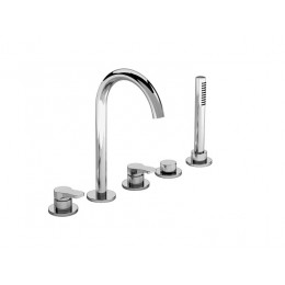 Смеситель для ванны и душа, Fantini, AL/23 LISSONI, цвет-черный матовый