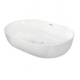 Раковина, Duravit, Luv, шгв 600*400*140, отверстия для смесителя-отсутствуют, WonderGliss, цвет раковины-белый глянцевый (Glossy White, Bianco lucido)