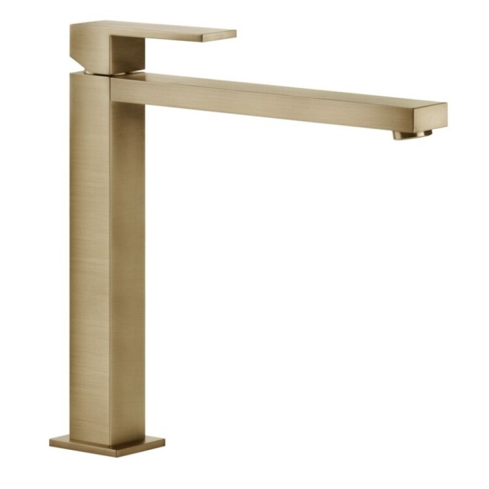 Смеситель для раковины, Gessi, Rettangolo, цвет-Warm Bronze Brushed PVD
