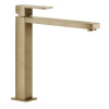 Смеситель для раковины, Gessi, Rettangolo, цвет-Warm Bronze Brushed PVD